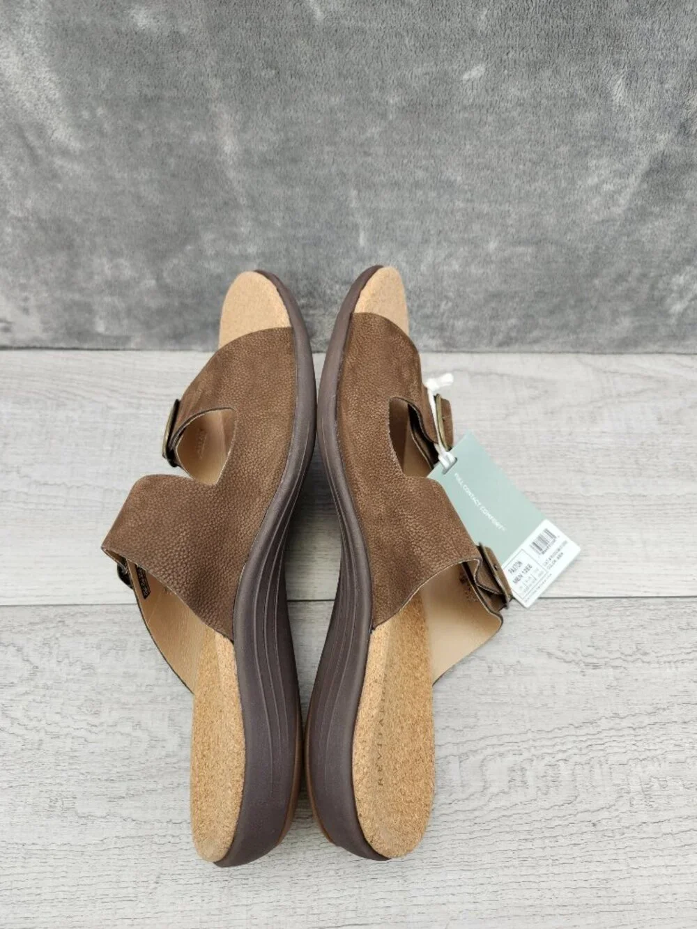 Revitalign Paxton Men 12EE (EU46.5EE) Orthotic Leather Slide Sandal Paxton Slide